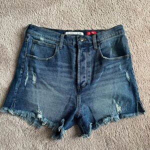 Celebrity Pink Distressed Denim Jean Shorts - Dark Blue